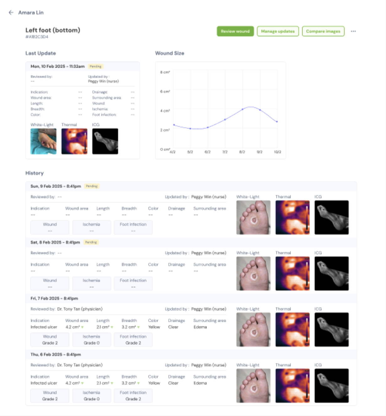 Wound Overview Page